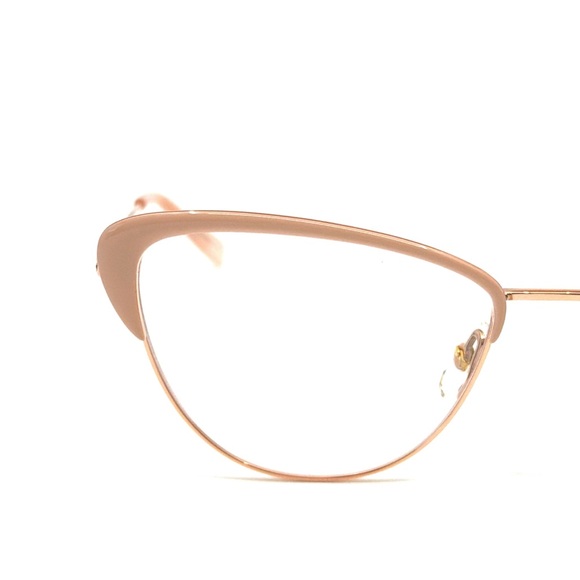 New! Garrett Leight Vista RG-PBL Elegant Rose Gold Cat-Eye Glasses, Authentic